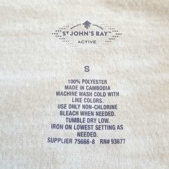 St John's Bay active zip feece jacket/sweatshirt - Picture 7 of 7